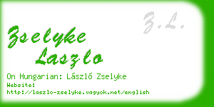 zselyke laszlo business card