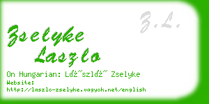 zselyke laszlo business card